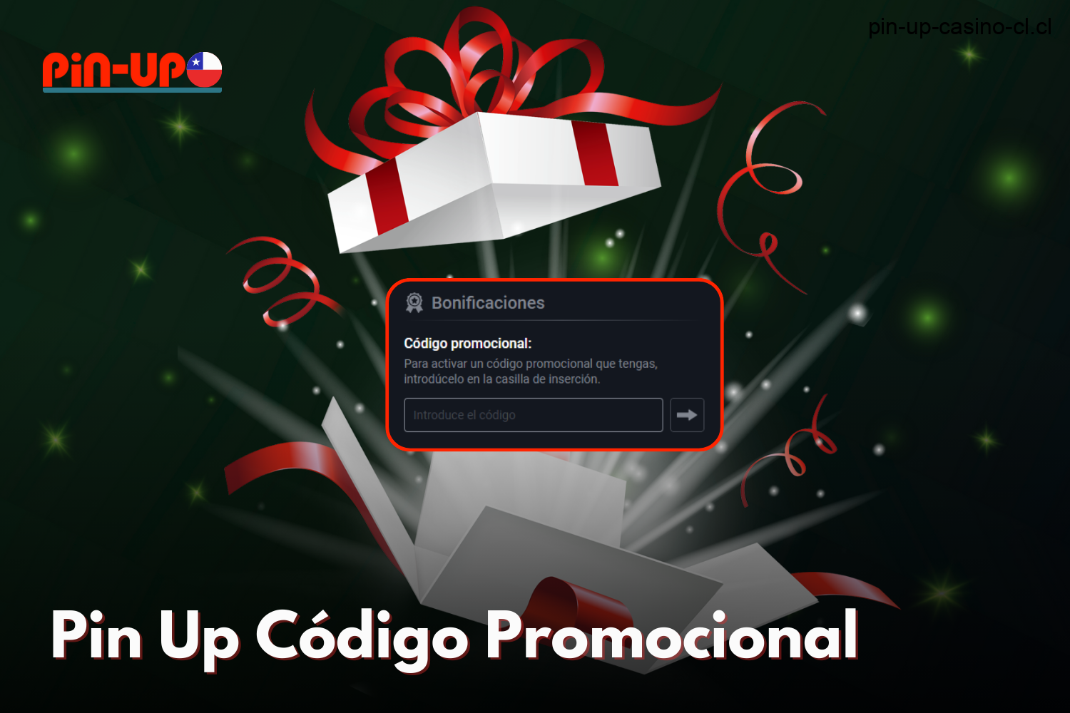 El código promocional Pin-Up, una vez introducido en el campo especial, permite a los usuarios de Chile recibir bonos especiales adicionales